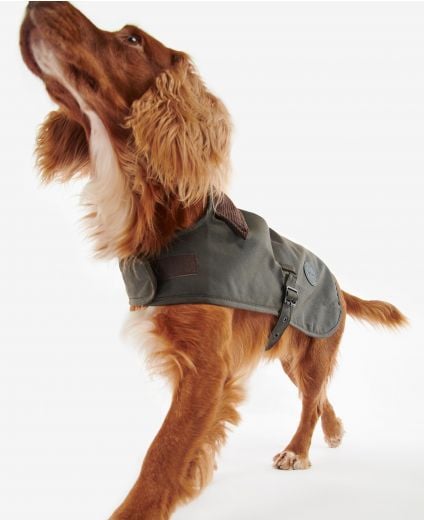 Barbour wax dog coat black store
