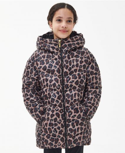 B.Intl Girls' Printed Boston Quilted Jacket