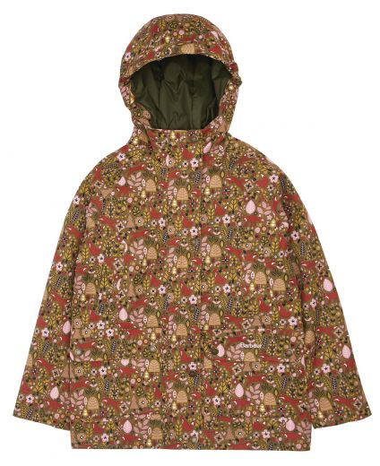 Barbour Girls' Beadnell Printed Winter Waterproof Jacket