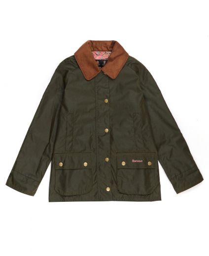 Barbour Girls Acorn Waxed Jacket