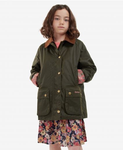 Barbour Girls Acorn Waxed Jacket