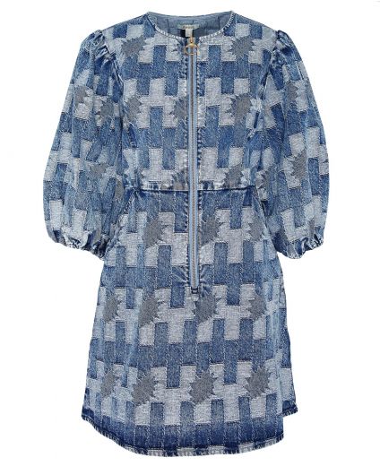 Mini abito in denim patchwork Bowhill