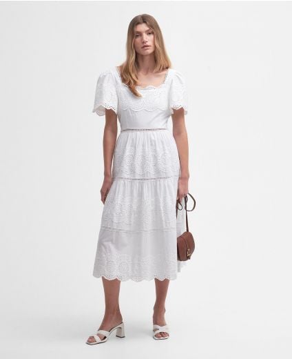 Joanne Broderie Midi Dress