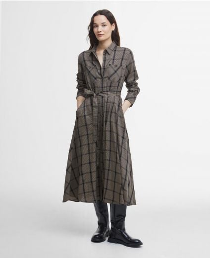 Claudia Check Midi Dress