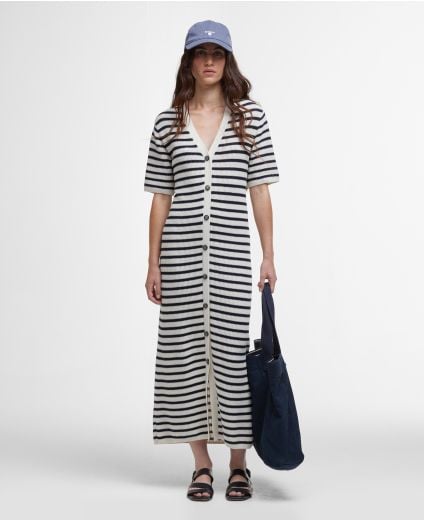Isla Striped Knitted Midi Dress