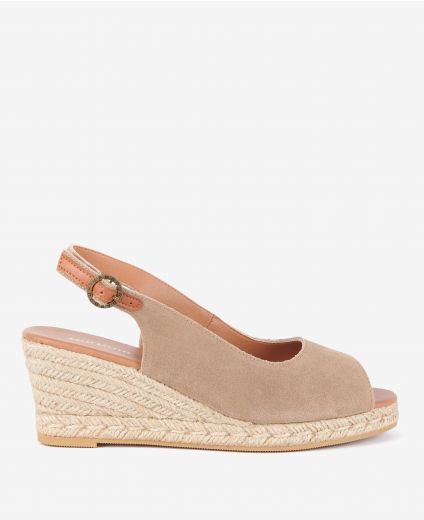Barbour Nadia Peep-Toe Espadrille Wedges