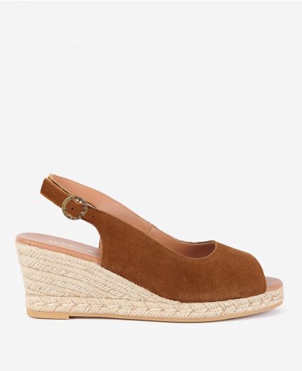 Barbour Nadia Peep-Toe Espadrille Wedges