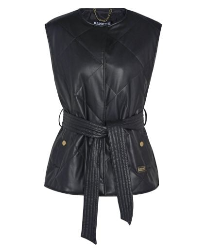 Weste Rosa Faux-Leather Quilted