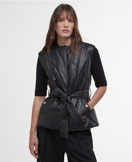 Weste Rosa Faux-Leather Quilted