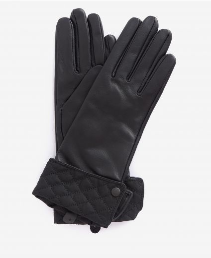 Barbour Lady Jane Leather And Wax Gloves