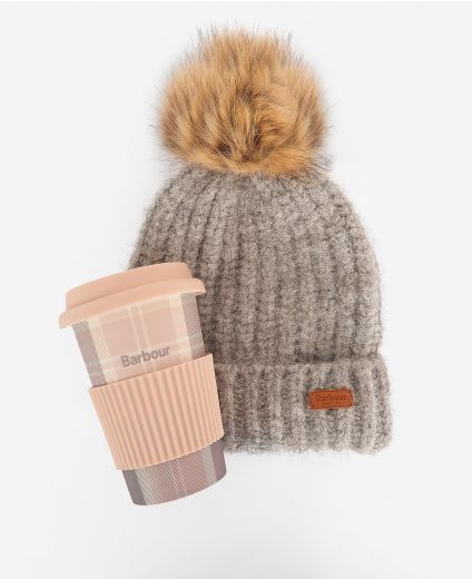 Barbour Geschenkset Beanie & Becher