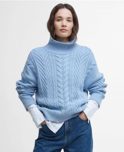Beatrix Cable-Knit Rollneck Jumper