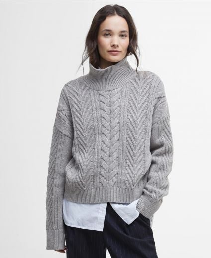 Beatrix Cable-Knit Rollneck Jumper