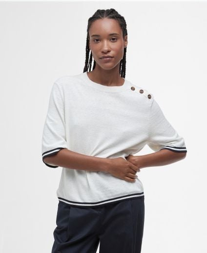 Genevieve Crew Neck Short-Sleeved Jumper