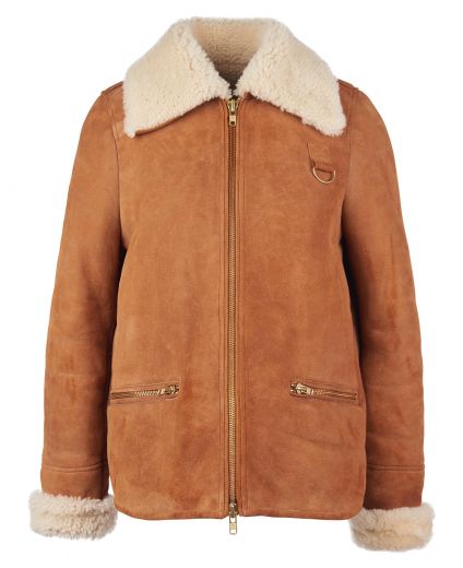 Barbour Amal Shearling Aviator Jacket