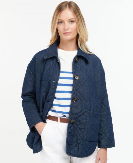 Barbour Denim Barrhead Quilted Shacket