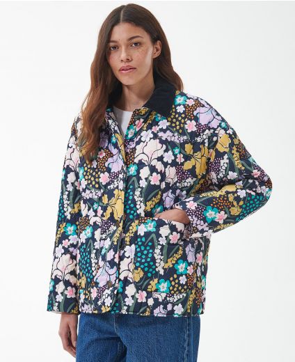 Barbour Printed Delphinium Quilted Jacket