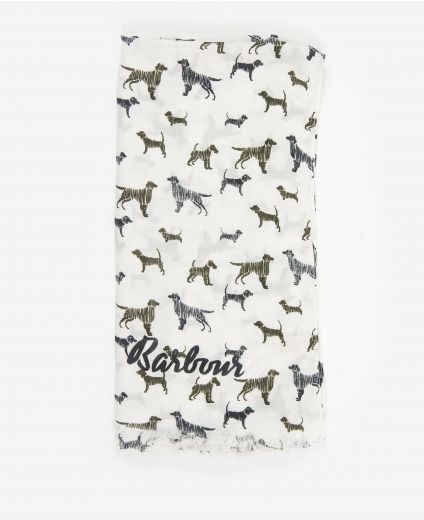 Barbour Scribble Dog Print Wrap