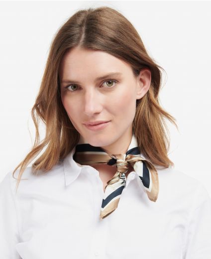 Barbour Stanton Checked Square Scarf