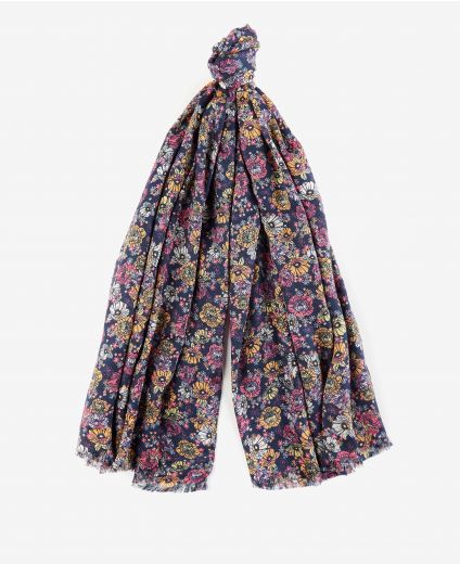 Barbour Retro Floral Print Scarf