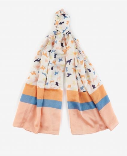 Barbour Dog Print Scarf