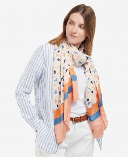Barbour Dog Print Scarf