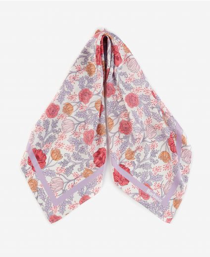Barbour Floral-Print Square Scarf
