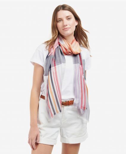 Barbour Kendra Check & Stripe Scarf