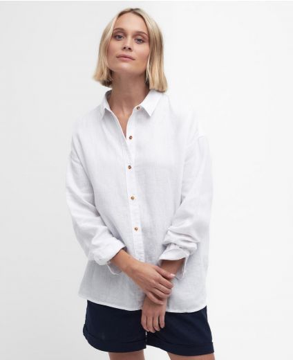 Camicia di lino con vestibilità rilassata Hampton