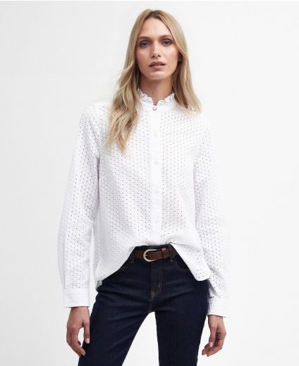 Viola Relaxed Long-Sleeved Broderie Shirt