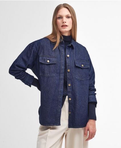 Cassie Denim Oversized Long-Sleeved Shirt