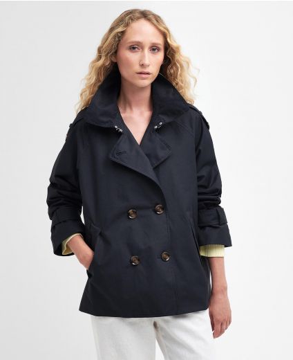 Annie Showerproof Cropped Trench Coat