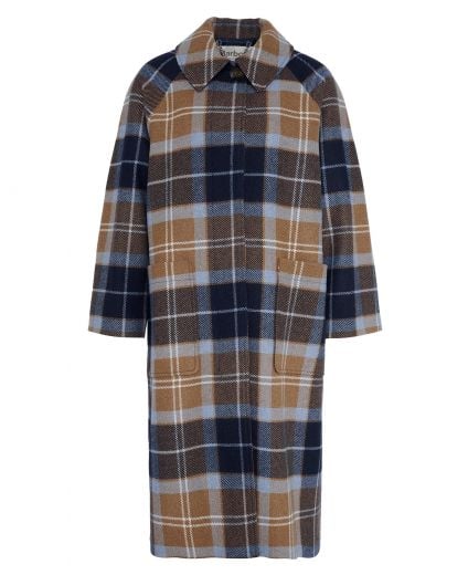 Kira Tartan Wool Car Coat