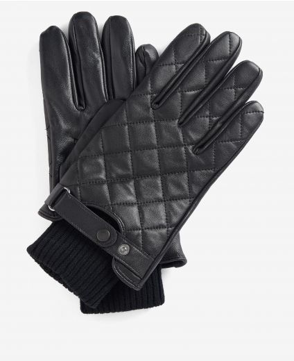 Guanti in pelle trapuntata Barbour