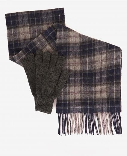 Barbour Tartan Scarf & Glove Gift Set