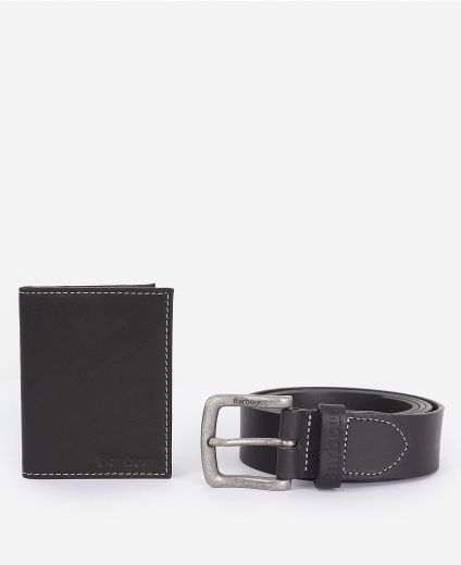 Barbour Geschenkset Gürtel & Portemonnaie Leder