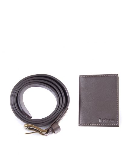 Barbour Leather Belt & Billfold Gift Set