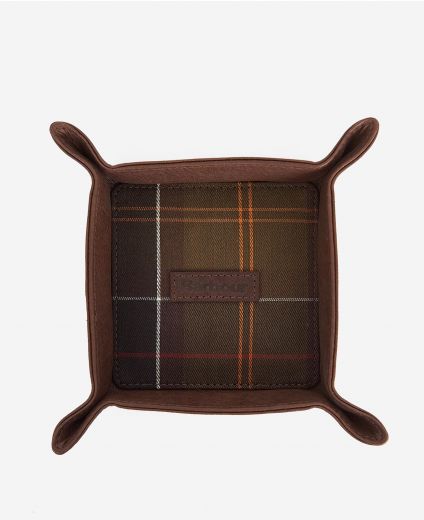 Barbour Leather Valet Tray and Card Holder Gift Set