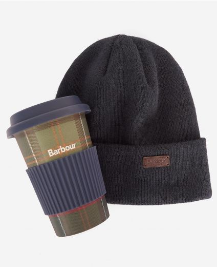 Barbour Crimdon Beanie & Scarf Gift Set - Black