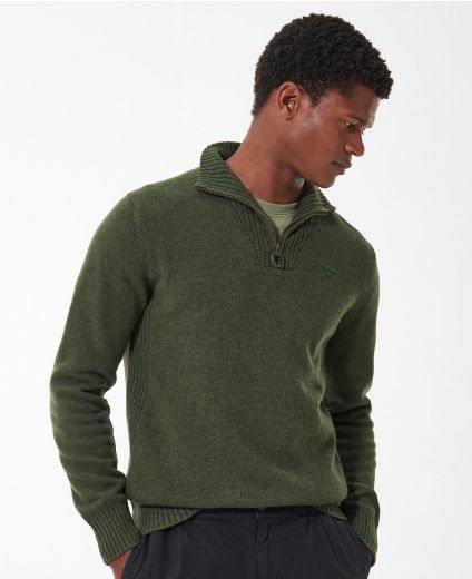 Barbour Essential L/Wool Half Zip Jumper