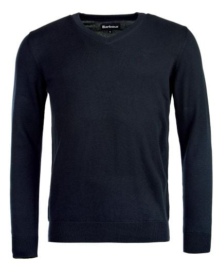 Maglione con scollo a V in cotone Pima