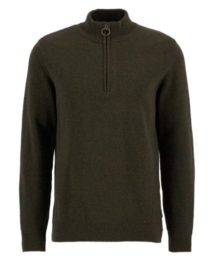 Barbour mens green jumper on sale