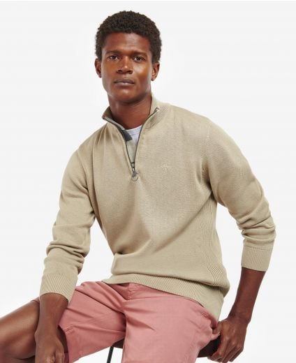 Cotton Half Zip Jumper