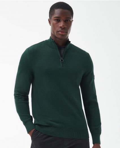 B.Intl Maglione con mezza zip in cotone