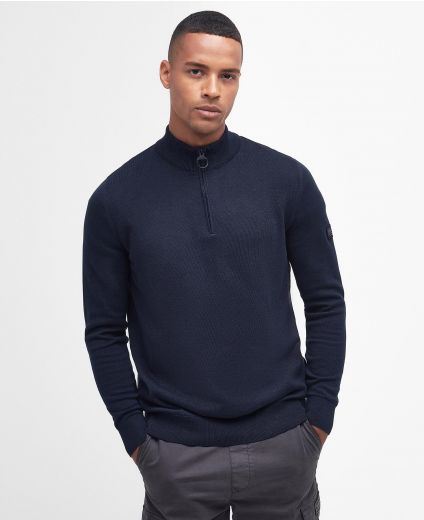 B.Intl Maglione con mezza zip in cotone