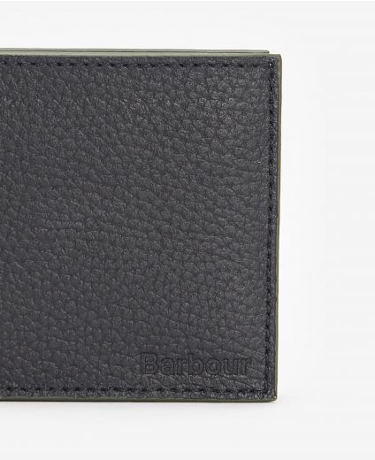 Barbour Grain Leather Billfold Coin Wallet