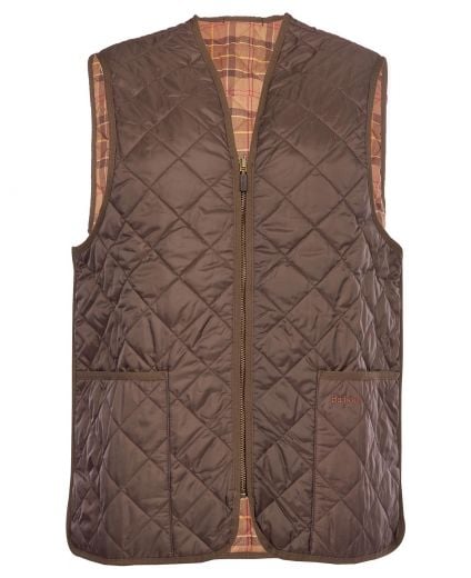 Gilet trapuntato/fodera con zip Barbour