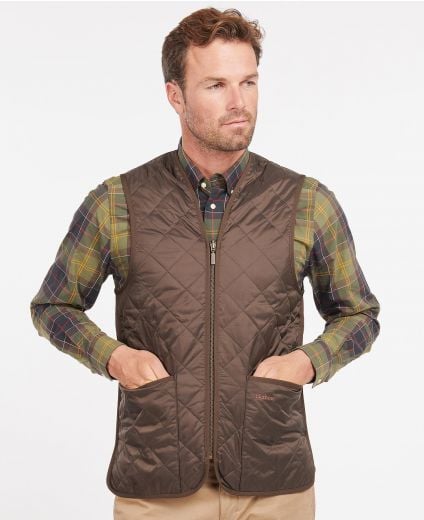 Gilet trapuntato/fodera con zip Barbour