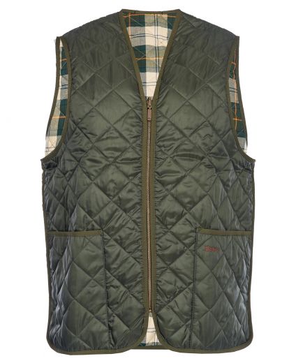 Gilet trapuntato/fodera con zip Barbour