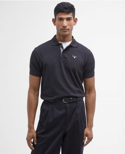 Polo in tartan e piqué di cotone